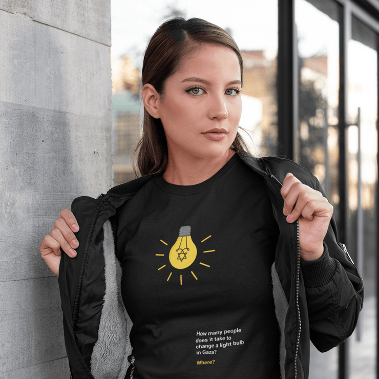 Printify T-Shirt "Light Bulb" Black Custom T-Shirt for Women