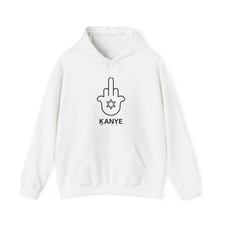 "FUCK KANYE HAMSA" White Custom Unisex Hoodie