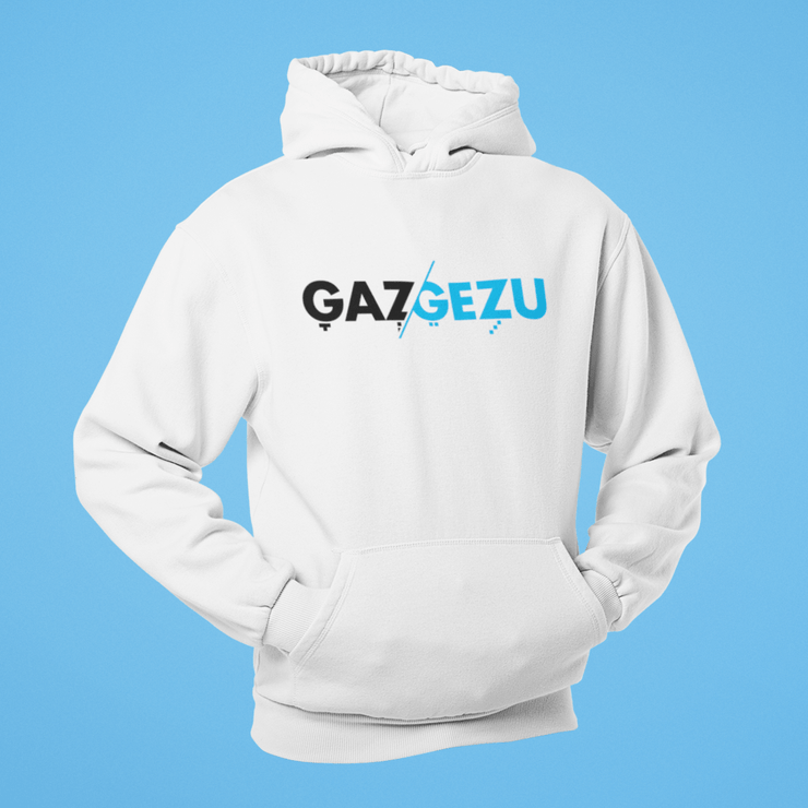 Printify Hoodie "Gazgezu" White Custom Unisex Hoodie