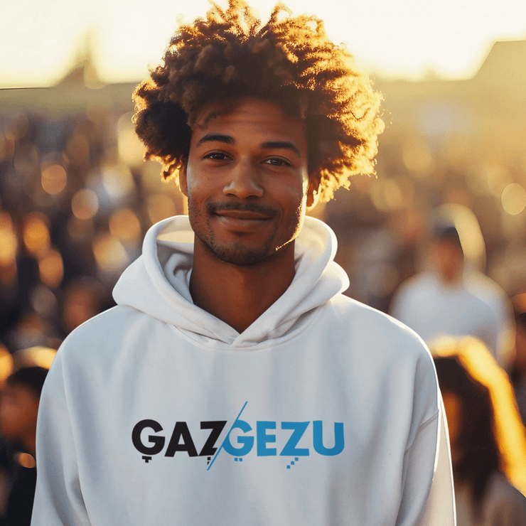 Printify Hoodie "Gazgezu" White Custom Unisex Hoodie