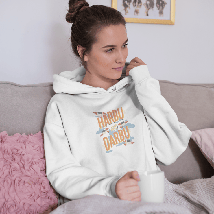 Printify Hoodie "Harbu Darbu" White Custom Unisex Hoodie