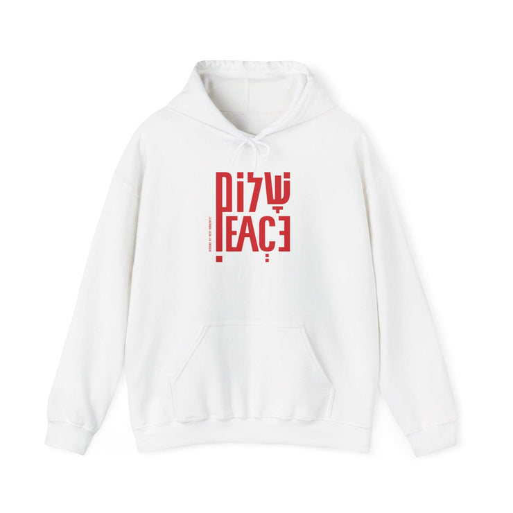 Printify Hoodie White / S "Shalom" White Custom Unisex Hoodie