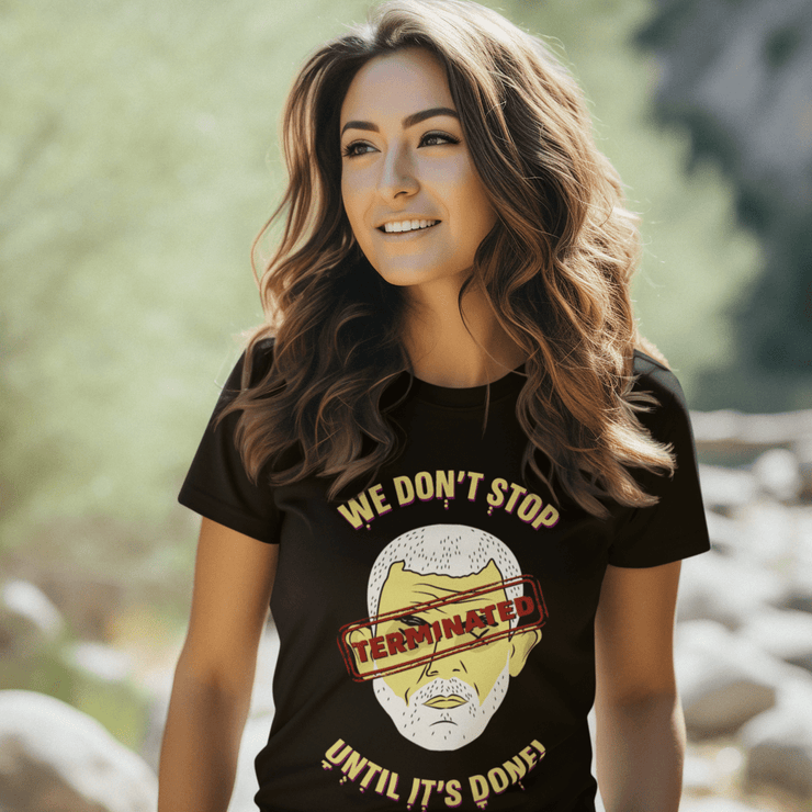 Printify T-Shirt "How It Ends" Black Custom T-Shirt for Women - For Hanan