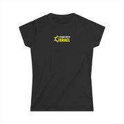 Printify T-Shirt Black / S "I Stand With Israel" Black Custom T-Shirt for Women