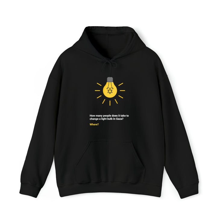 Printify Hoodie Black / S "Light Bulb" Black Custom Unisex Hoodie