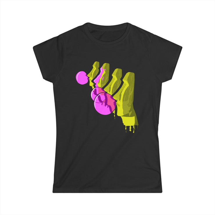 Printify T-Shirt Black / S "Moai"  Custom T-Shirt for Women