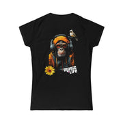 Printify T-Shirt "Monkey Music"  Custom T-Shirt for Women