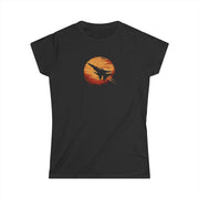 Printify T-Shirt Black / S "Sunset Fighter" Black Custom T-Shirt for Women