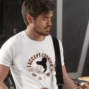 Printify T-Shirt "Accept Cookies" White T-shirt for Men | Art by Dana Barlev