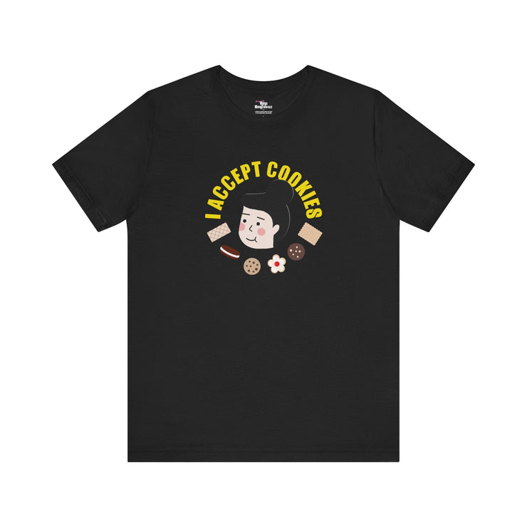 Printify T-Shirt Black / S "Accept Cookies" Black T-shirt for Men