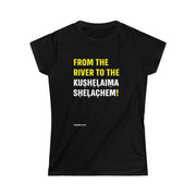 Printify T-Shirt Black / S "From The River" Black Custom T-Shirt for Women