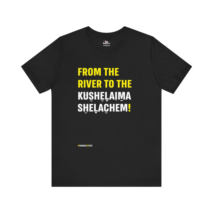 Printify T-Shirt Black / S "From The River" Black T-shirt for Men