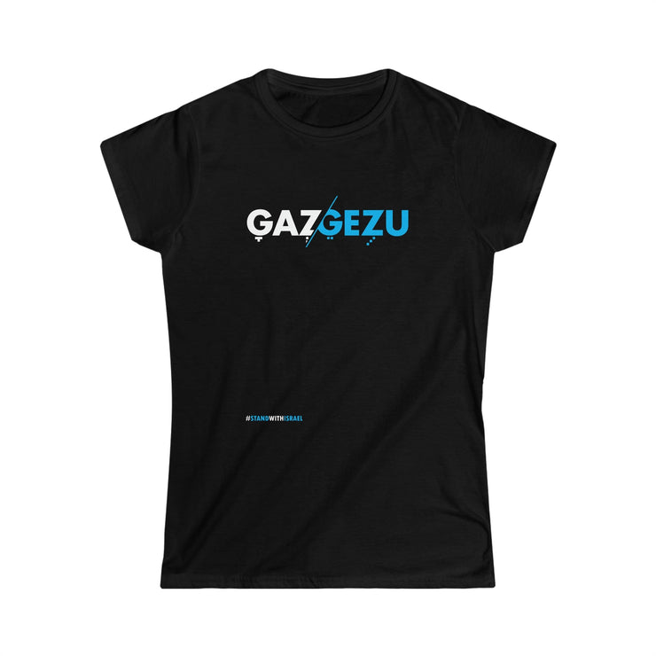 Printify T-Shirt Black / S "Gazgezu" Black Custom T-Shirt for Women