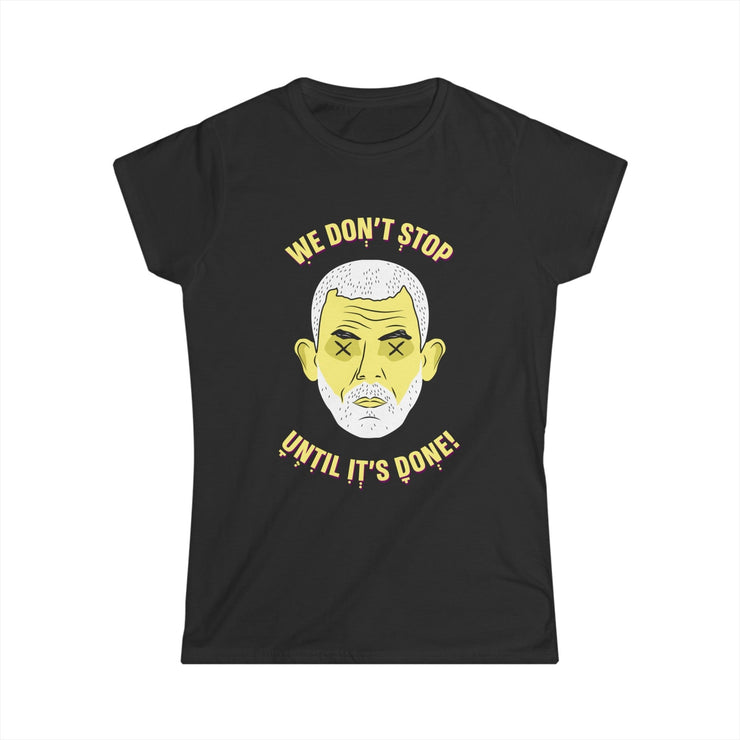Printify T-Shirt Black / S "How It Ends" Black Custom T-Shirt for Women - For Hanan