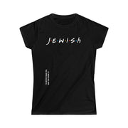 Printify T-Shirt Black / S "Jewish" Black Custom T-Shirt for Women