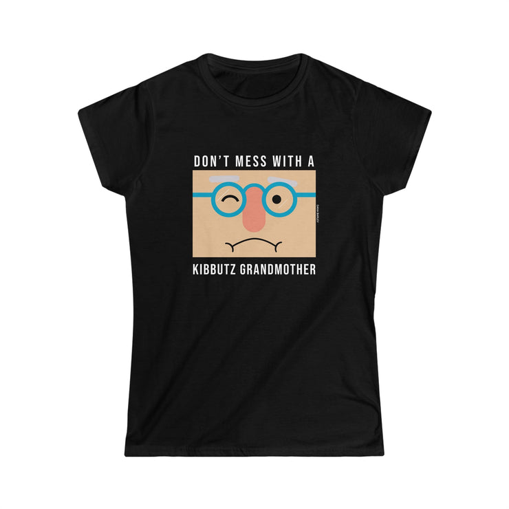 Printify T-Shirt Black / S "Kibbutz Grandmother" Black Custom T-Shirt for Women