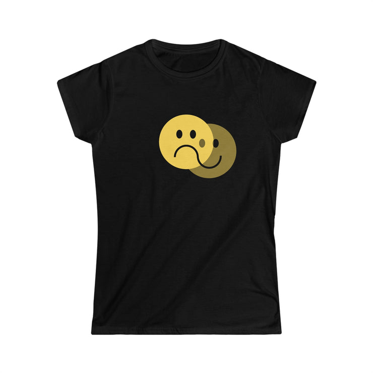 Printify T-Shirt Black / S "Mixed Feelings" Black Custom T-Shirt for Women