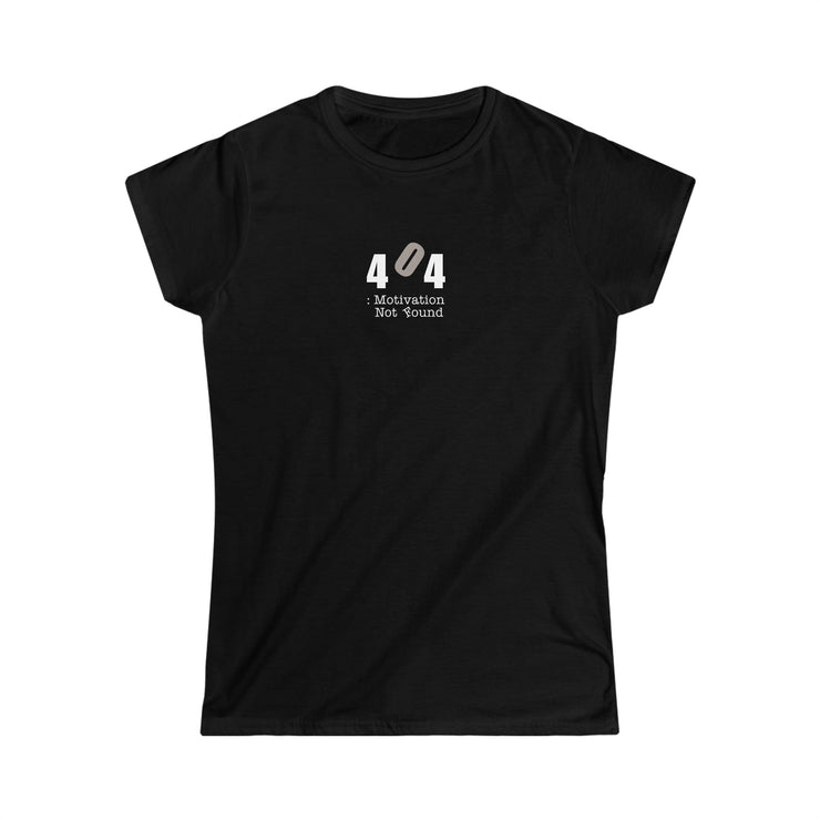 Printify T-Shirt Black / S "Motivation Not Found" Black Custom T-Shirt for Women  | Art by Noa Bar Lev