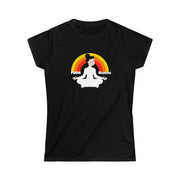 Printify T-Shirt Black / S "Rainbow" Black Custom T-Shirt for Women