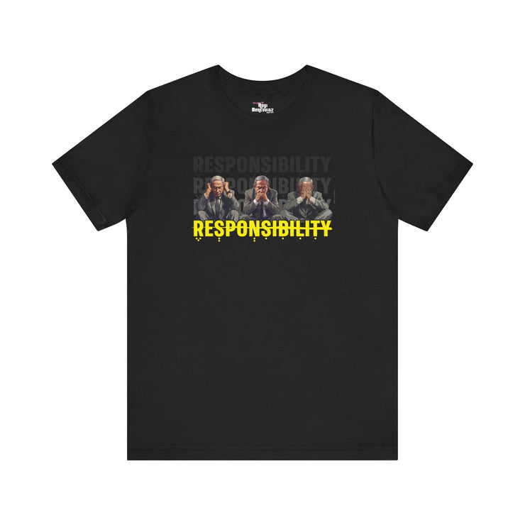 Printify T-Shirt Black / S "Responsibility" Black T-shirt for Men