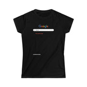 Printify T-Shirt Black / S "Search Bar" Black Custom T-Shirt for Women
