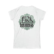 Printify T-Shirt "Fuck Hamas Arabesque" White Custom T-Shirt for Women