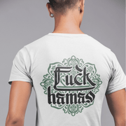 Printify T-Shirt "Fuck Hamas Arabesque" White T-shirt for Men