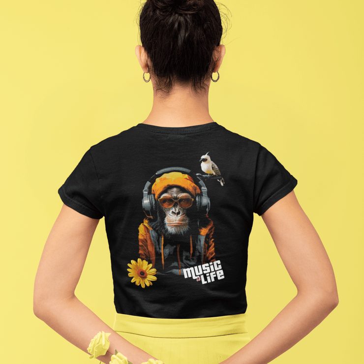 Printify T-Shirt "Monkey Music"  Custom T-Shirt for Women