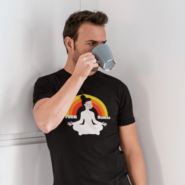 Printify T-Shirt "Rainbow" Black T-shirt for Men