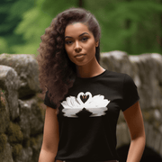 Printify T-Shirt "Swan Love"  Custom T-Shirt for Women