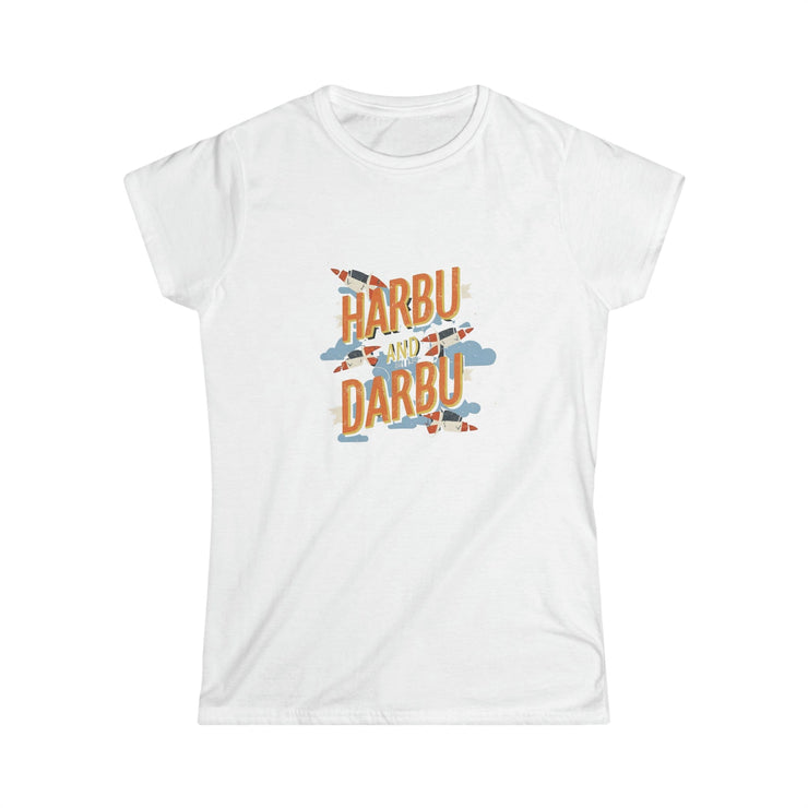 Printify T-Shirt White / S "Harbu Darbu" White Custom T-Shirt for Women