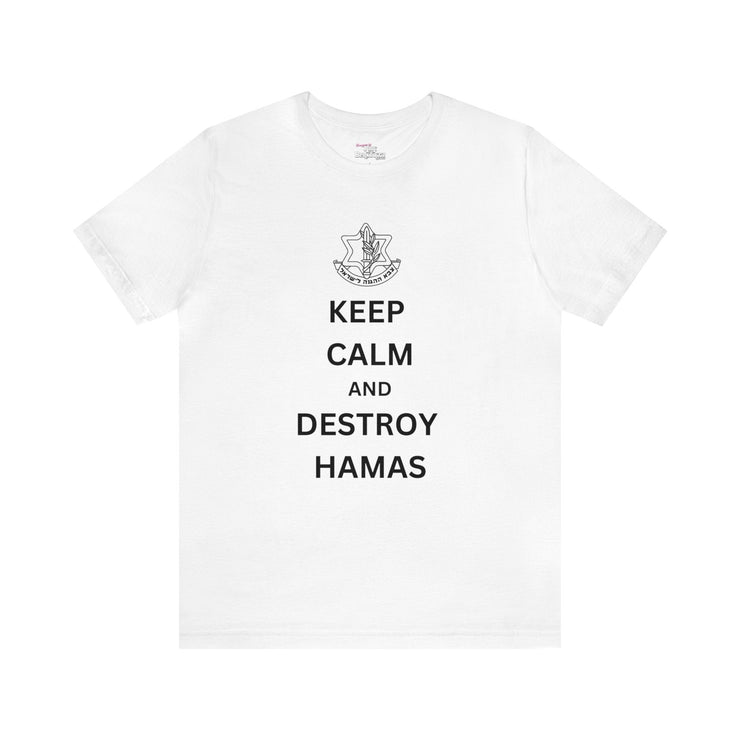 Printify T-Shirt White / S "Keep Calm" White T-shirt for Men | Art by Ori Bejerano