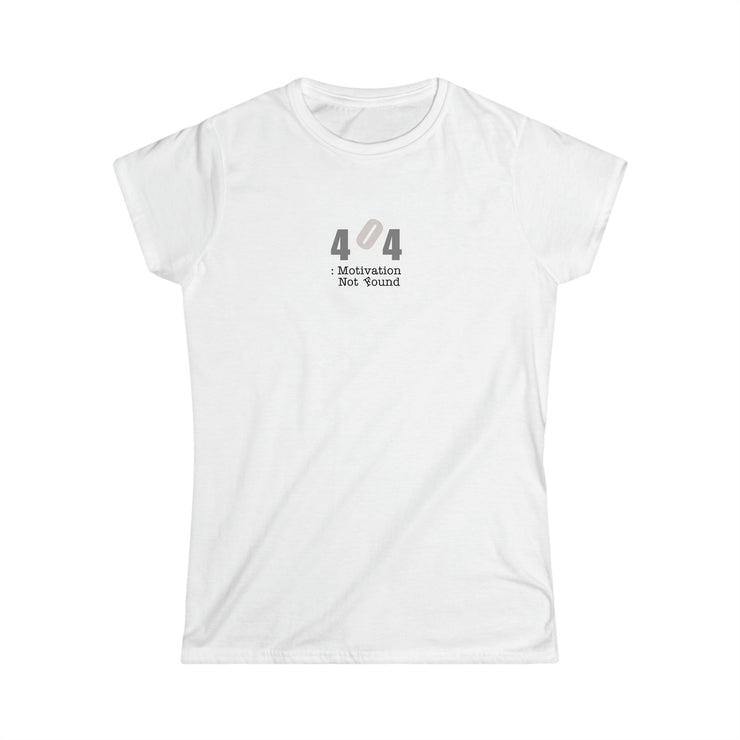Printify T-Shirt White / S "Motivation Not Found" White Custom T-Shirt for Women  | Art by Noa Bar Lev