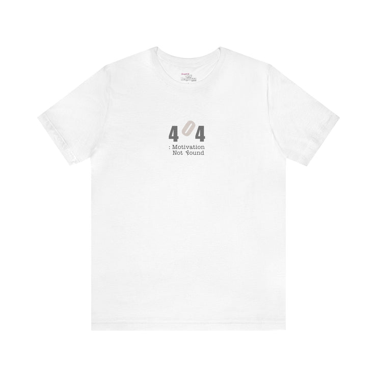Printify T-Shirt White / S "Motivation Not Found" White T-shirt for Men | Art by Noa Bar Lev