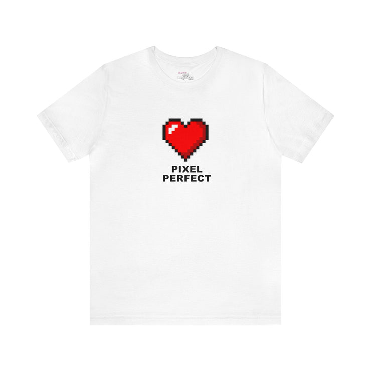Printify T-Shirt White / S "Pixel Perfect" White T-shirt for Men | Art by Noa Bar Lev