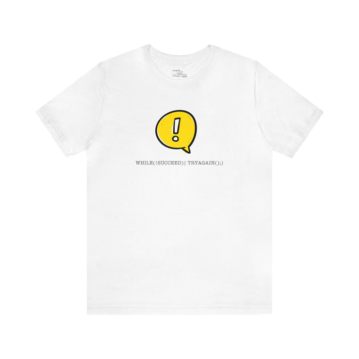 Printify T-Shirt White / S "Succeed" White T-shirt for Men | Art by Noa Bar Lev