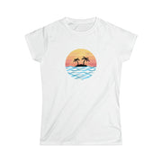 Printify T-Shirt White / S "Sunset"  Custom T-Shirt for Women