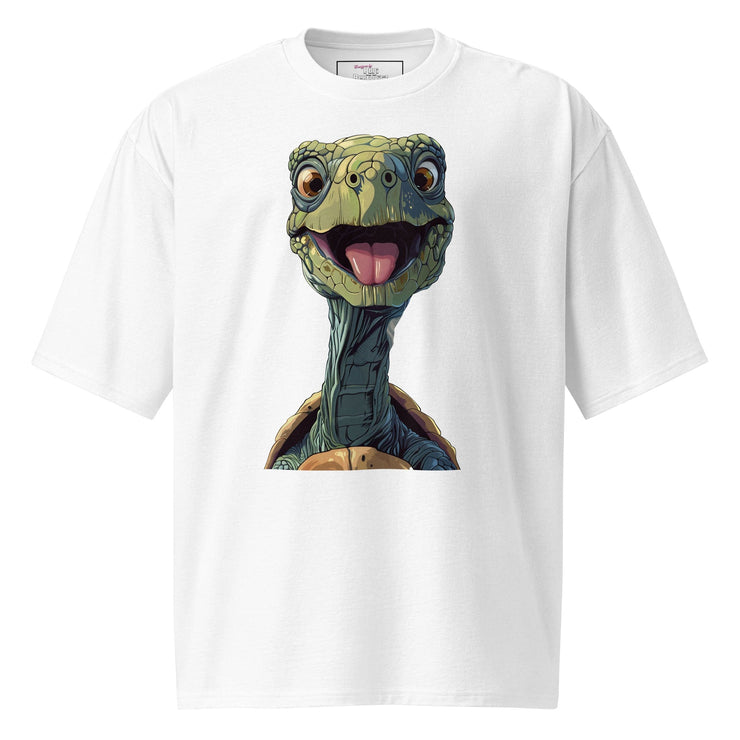 Designs by Royi Berkovitz  White / S "The Turtle" Oversized Unisex T-shirt | Limited Edition