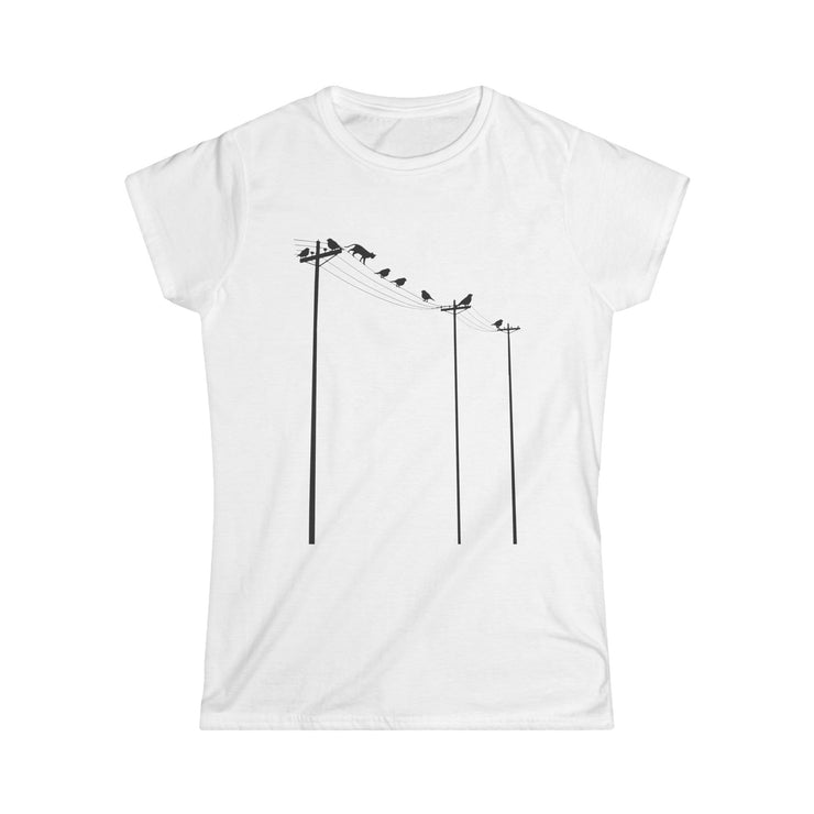 Printify T-Shirt White / S "Up High"  Custom T-Shirt for Women