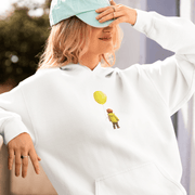 Printify Hoodie "Yellow Balloon" White Custom Unisex Hoodie