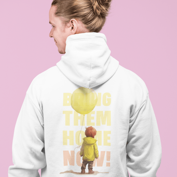 Printify Hoodie "Yellow Balloon" White Custom Unisex Hoodie