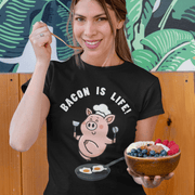 Printify T-Shirt "Bacon Is Life"  Custom T-Shirt for Women