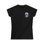 Printify T-Shirt Black / S "Happy"  Custom T-Shirt for Women