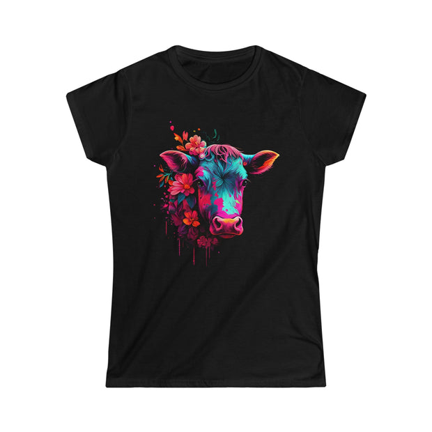Printify T-Shirt Black / S "Holy Cow"  Custom T-Shirt for Women
