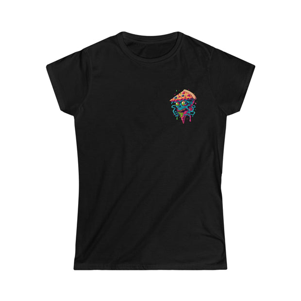 Printify T-Shirt Black / S "I Love Pizza"  Custom T-Shirt for Women