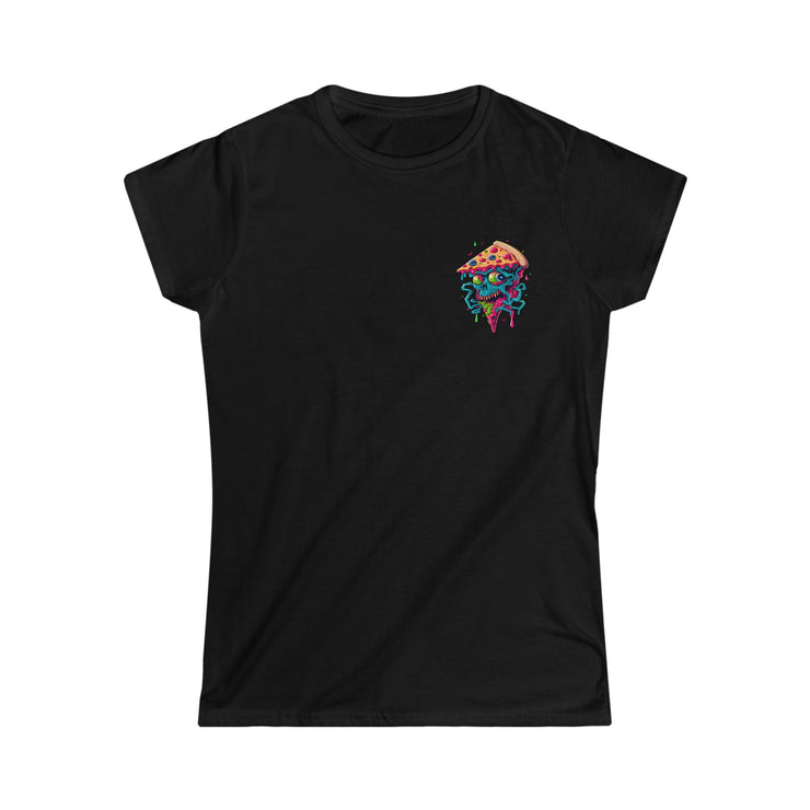 Printify T-Shirt Black / S "I Love Pizza"  Custom T-Shirt for Women