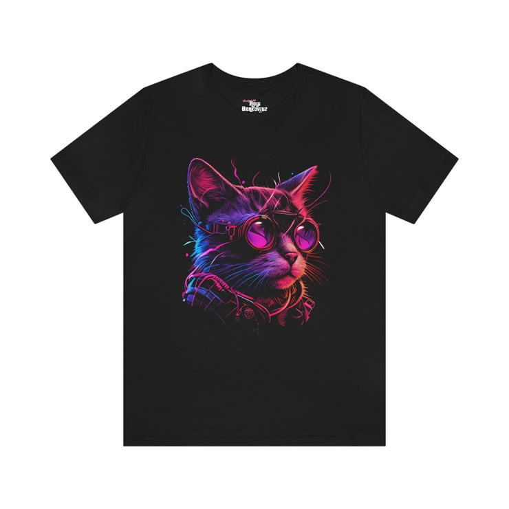Printify T-Shirt Black / S "Punky Cat" T-shirt for Men