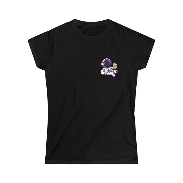 Printify T-Shirt Black / S "Space Beer"  Custom T-Shirt for Women