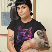 Printify T-Shirt "Punky Cat"  Custom T-Shirt for Women