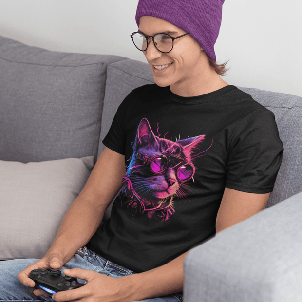 Printify T-Shirt "Punky Cat" T-shirt for Men